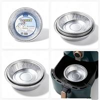 Plaque ronde en aluminium de qualité alimentaire jetable pour rôtir et réchauffer les aliments
