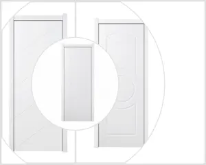 Puertas de madera maciza de mdf pvc, 24 pulgadas, baratas, blancas, contemporáneas