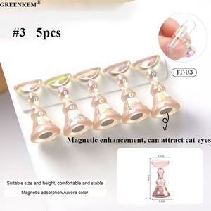 Lot de 5 supports d'affichage pour pièces d'échecs en acrylique avec base magnétique pour la pratique des pointes, 13 styles, support d'entraînement pour nail art - Product Image 5