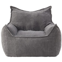 Fauteuils poufs pour adultes et adolescents, grands fauteuils poufs confortables et moelleux avec accoudoirs pour chambre à coucher et salon
