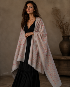 Chal de Viscosa Bordado Premium para Mujer con Estampado Digital Artístico, Suave, Cálido, Transpirable, con Flecos Largos, para Invierno - Product Image 3
