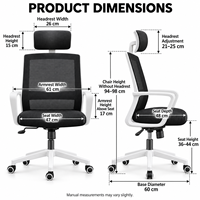 Chaise de bureau ergonomique pivotante moderne et abordable avec support lombaire pour la maison, l'étude et les longues sessions assises