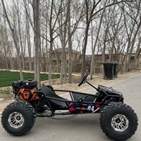 Kart tout-terrain pour adultes commandé au volant, équipé de roues en aluminium de 10 pouces, kart à essence tout-terrain pour drift