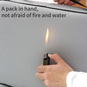 Fireproof <b>Document</b> <b>Bag</b> Multifunctional Passport File Certificate Storage Organization <b>Bag</b> - Product Image 3
