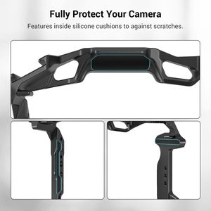 Cage vidéo EOS R5/R6/R5C avec poignée de batterie BG-R10 Cage d'appareil photo en aluminium pour la réalisation de films pour Canon EOS R5/R6/R5C - Product Image 3