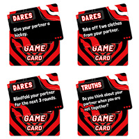 Jeu de société interactif pour couples romantiques, 50 cartes, noir et rouge, cartes interactives pour couples, vérités ou défis