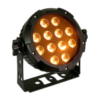 Projecteur LED Par Can 6-en-1 RGBWA UV 12x18W pour extérieur, éclairage de scène DMX LED 6-en-1, projecteur LED Slim Par IP65