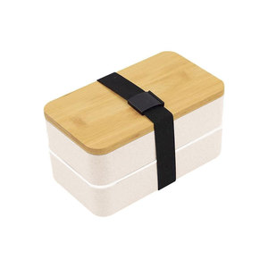 Boîte à lunch <span class=keywords><strong>bento</strong></span> pour enfants et adultes avec couvercles en bambou - Product Image 6
