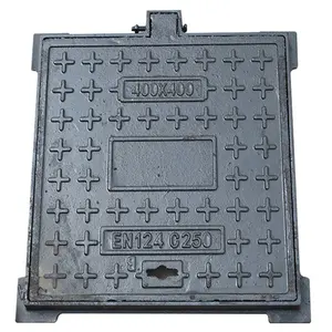 Kualitas tinggi D400 Manhole Ductile besi Cast BS EN124 Square selokan Manhole Cover ukuran
