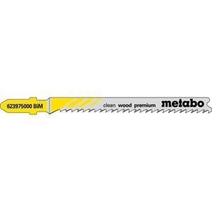 ใบเลื่อยจิ๊กซอว์ Metabo-623948000 'ไม้สะอาดพรีเมียม' (5ชิ้น) -ใบมีด4007430439918 EAN และใบมีดตัดแผ่นจิ๊กซอว์ - Product Image 1