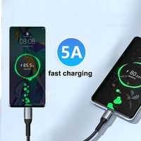 Cable de Carga Rápida 5A para Teléfono Móvil, 100W, Chip E-marker, Antideslizante, para Ordenador IOS e Impresora
