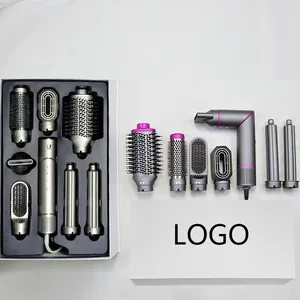 7-in-1 Blowout-Bürste Bio-Ion Haartrockner faltbare Styling-Werkzeuge mit Anlagen Kamm/Locken/Verbreiter individualisierte Fabrik