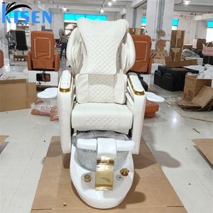 Kisen 2026 Vente en gros de canapés haut de gamme, mobilier de salon de manucure moderne de luxe, fauteuil de massage pour pédicure et spa des pieds blanc pour salon de manucure - Product Image 4