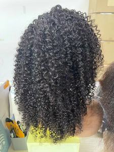 Chất Lượng Hàng Đầu Mông Cổ Kinky Xoăn Con Người Remy Tóc Giả - Product Image 4