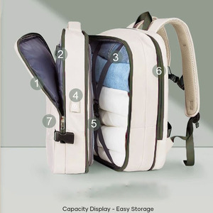 Sac à dos de voyage tactique multifonctionnel de grande capacité personnalisé, 3 options de transport, port de charge USB, sac à dos pour ordinateur portable, bagage - Product Image 3