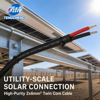 Câble solaire en cuivre étamé IP67 H1Z2Z2-K-4mm2 PV1-F XLPO isolé, mono ou bicolore, pour courant continu, photovoltaïque, construction industrielle