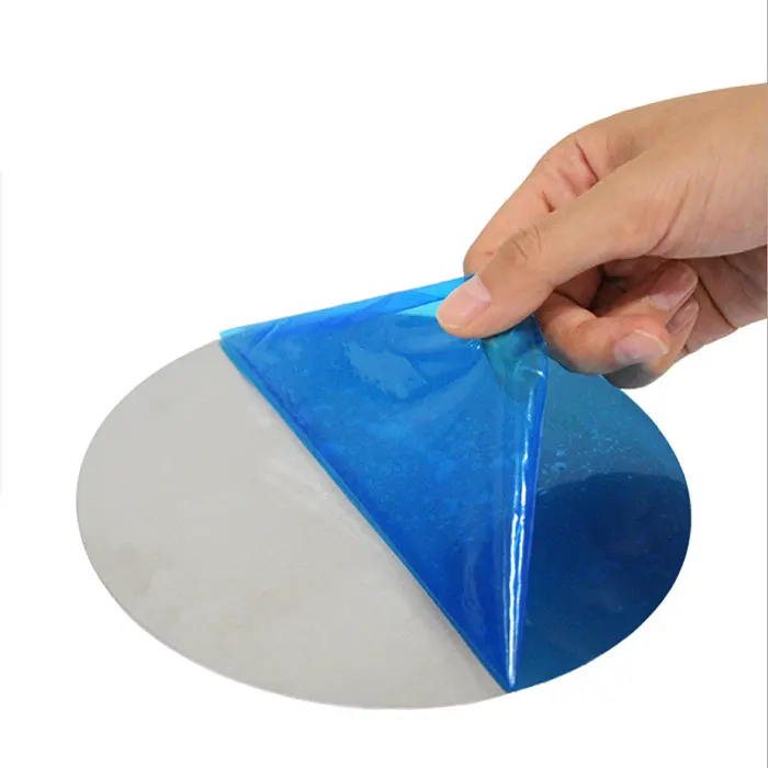 Голубая прозрачность поверхности металлического листа pe защитная пленка для алюминиевых профилей