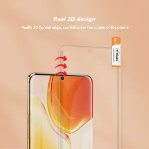 Pelindung layar kaca Tempered cover penuh kaca UV untuk telepon melengkung untuk Samsung Galaxy S24/S24 PLUS/S24 ULTRA untuk XIAOMI