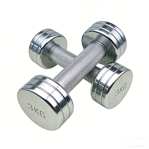 Mancuernas de Peso Fijo de Acero Cromado de 3 kg para Entrenamiento Físico en Casa - Product Image 2