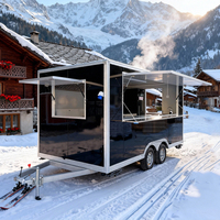 Food Truck Américain Moderne de Rue Doner Kebab Burger Tacos Poulet Frit Remorque Alimentaire avec Cuisine Complète