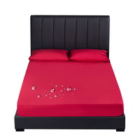 Drap-housse imperméable en polyester pongé, plusieurs couleurs, protège-matelas pour la maison et l'hôpital, fourniture directe d'usine, ODM & OEM