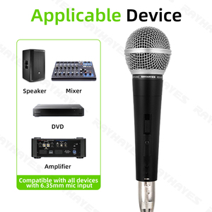 Los micrófonos dinámicos RAYHAYES están conectados a altavoces exteriores con cables profesionales para evitar aullidos. - Product Image 4