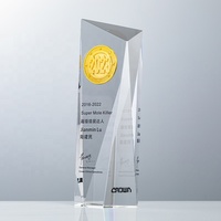 Prix des activités créatives personnalisées Trophée de cristal Ventes Personnel exceptionnel Médaille des récompenses annuelles Trophées et médailles transparents