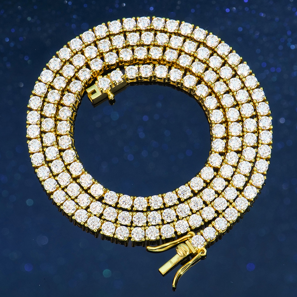 3MM chain + yellow  plated