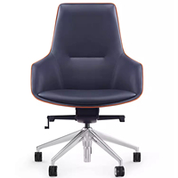Ventes directes d'usine en cuir PU chaise de bureau à dossier moyen chaise pivotante