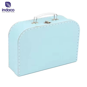 Boîte cadeau rétro en carton 3 pièces avec boucle et poignée métalliques, boîte de rangement décorative pour fête - Product Image 5
