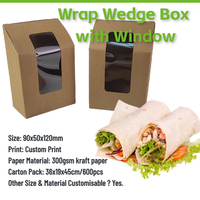 Tortilla imprimé personnalisé Wrap Box avec fenêtre pour l'emballage de tacos