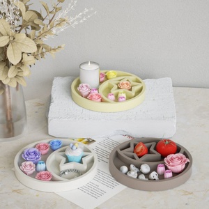 Moldes de silicona para posavasos de resina, moldes de epoxi para bandejas de tazas, moldes redondos de luna y estrella para almacenamiento, venta al por mayor - Product Image 3