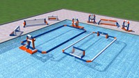 Équipement de jeux aquatiques Terrain de SUP Polo gonflable/Terrain de sport nautique/Terrain de water-polo gonflable à vendre