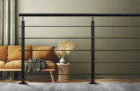 Ensemble de garde-corps. 1,50 m. Utilisation comme escaliers, rails de parapet, rails de garde-corps de patio ou de balcon adaptés à une utilisation intérieure ou extérieure.
