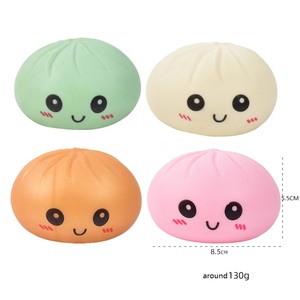 Pure Color Squeeze TPR Dumpling Squishy Steamed Bun with Box Dumplings Sensory Squeeze Toy for Girls & <b>Boys</b> Stress Relief Gifts - Product Image 3