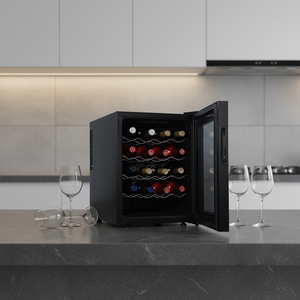 46L 20 Şişelik Şarap Dolabı Şarap Soğutucu Ev Barı Kırmızı Beyaz Şarap Saklama Ünitesi - Product Image 5