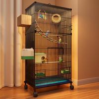 Cage à oiseaux pour perroquets, nouveau style, petite taille, pour calops, paons, oiseaux rayés tigrés et perroquets perlés ; Cage domestique écologique en herbe