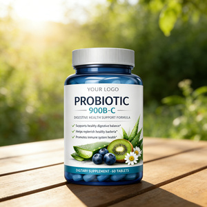 Formula Probiotica per la Salute Digestiva degli Adulti, 60 Compresse Vegane Organiche Senza Glutine con Fibre Prebiotiche per il Supporto Intestinale - Product Image 1