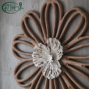 American Retro <b>Wall</b> Shelf Distressed Iron Carved Wood Decor Living Room Entryway Hanging Display - Product Image 4