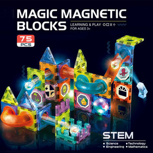 Meilleures ventes : Kit <span class=keywords><strong>de</strong></span> <span class=keywords><strong>construction</strong></span> <span class=keywords><strong>magnétique</strong></span> DIY <span class=keywords><strong>Magic</strong></span> Magnet Paradise avec perles lumineuses, circuit <span class=keywords><strong>de</strong></span> billes <span class=keywords><strong>magnétique</strong></span>, 49 pièces pour enfants - Product Image 3