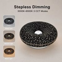 Lampe tactile de projection ciel étoilé Donut, 3 couleurs, intensité variable en continu, veilleuse LED rechargeable Type-C, lampe de bureau/murale moderne