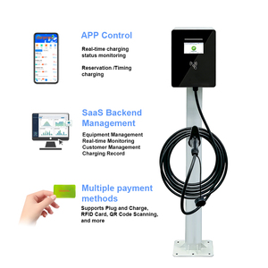 สถานีชาร์จรถยนต์ไฟฟ้าคุณภาพสูง 7KW ใหม่ มาตรฐาน CE IP54 ระบบสมาร์ท OCPP 2.0.1 สำหรับใช้งานเชิงพาณิชย์ แบบติดตั้งบนพื้น/ผนัง - Product Image 5