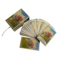Cartes de tarot personnalisées de haute qualité en plastique PET, dorées à chaud, imperméables, finition brillante rose, résistantes aux chocs, portables, idéales pour un cadeau