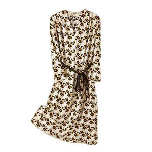 Elegante vestido de seda de manga larga para mujer para Primavera/Verano 2025, vestido casual de seda para mujer - Product Image 5