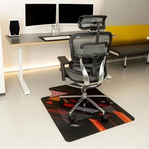 Umwelt freundlicher Stuhl Black Mat Custom Carpet Anti-Rutsch-ungiftiger Kunststoffs chutz Black Office Chair Mat für Hartholz fliesenboden