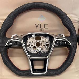 Volant de direction en fibre de carbone LED de style sport noir pour <span class=keywords><strong>Audi</strong></span> R8 <span class=keywords><strong>2017</strong></span> 2020 20221 2022 2023 2024, personnalisation possible - Product Image 1