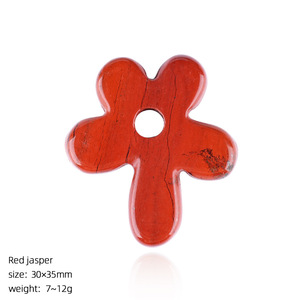 Pendentif trèfle à quatre feuilles en cristal naturel mélangé, breloques en pierres précieuses polies vierges en forme de croix et de fleur pour la fabrication de bijoux et colliers DIY - Product Image 4