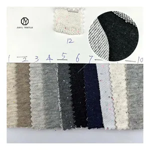 % 65% polyester elyaf 35% pamuk CVC 290gsm renkli nokta fransız terry tek taraflı kazak kumaş kumaş çin tedarikçisi