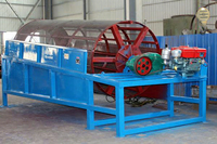 Machine de criblage rotative vibrante à tambour pour l'extraction d'or dans le sable et la terre, avec moteur et boîte de vitesses - Prix