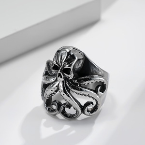 Men's Octopus <b>Titanium</b> Steel <b>Ring</b> Animal Shape Punk Style Jewelry Gift - Product Image 2